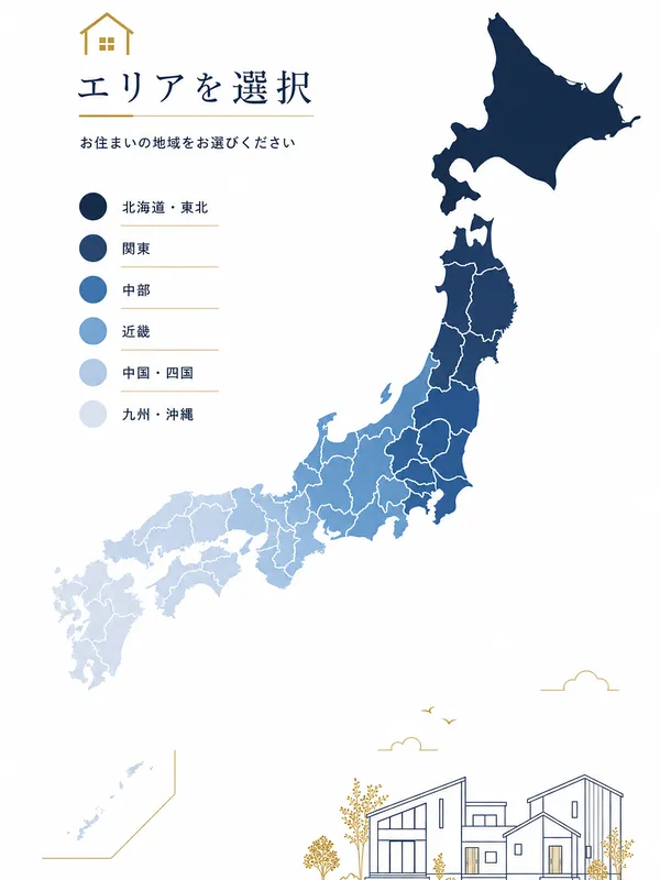 日本地図：クリックして都道府県を選択